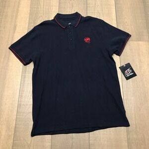Troy Lee Designs‎ TDL Polo Shirt Mens Size S Navy Blue Skull Racing NEW